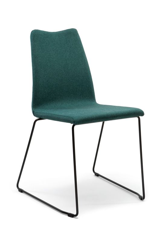 Krzesło tapicerowane Marbet Design NOSTRA Caldo metalowe nogi do jadalni, salonu, biura zielone 1 szt.