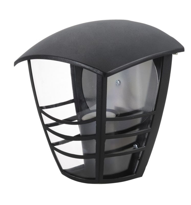 Kinkiet ścienny zewnętrzny Rabalux Marseille czarno-przezroczysty 1 x E27 x IP44 wym: 19,6 x 17,9 x 12,9 cm - 1 szt.