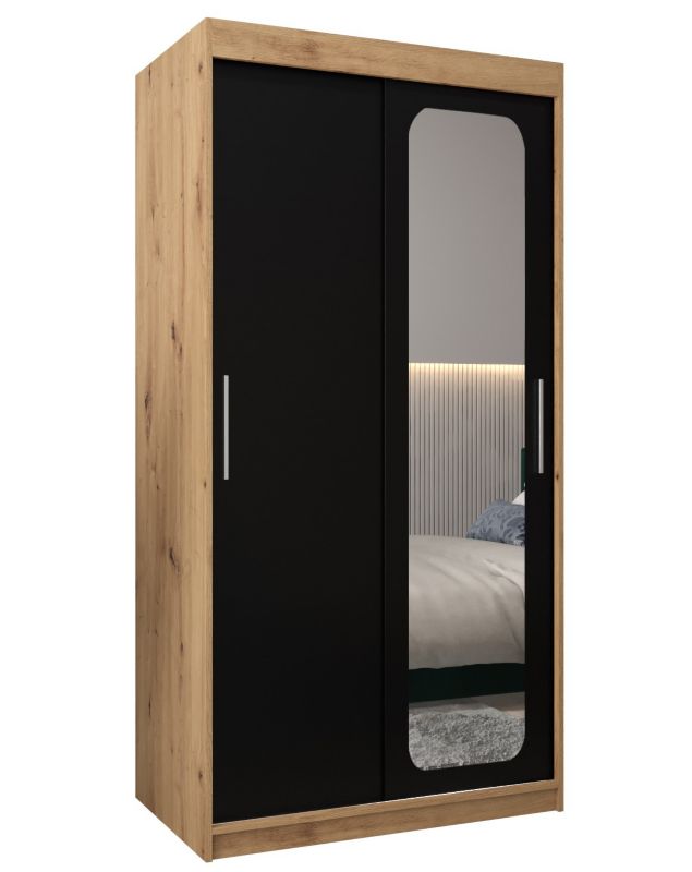 Szafa przesuwna Garderoba Abiks PROMO T2 100 artisan/czarny 1 szt.