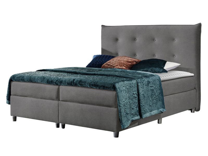 Łóżko kontynentalne MIRJAN 24 Prato 180x200 mysi szary 1 szt.