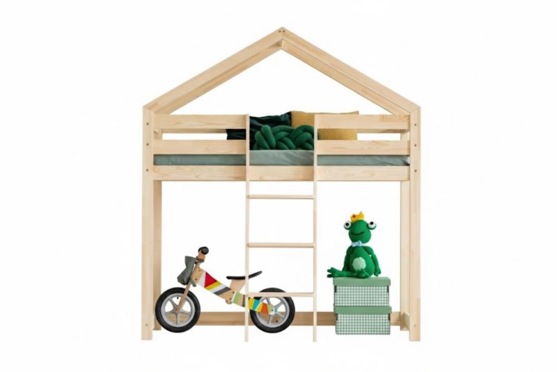 Łóżko dziecięce ADEKO Stolarnia MILA DMPA 80x140 sosna 1 szt.