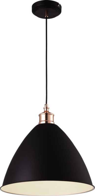 Lampa wisząca Kaja Watso 5964 czarno-biała-mosiądz industrialna 1xE27 x 60W 1 szt.