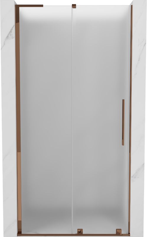 Drzwi prysznicowe Mexen Velar L różowe złoto 90x200 cm 1 szt.