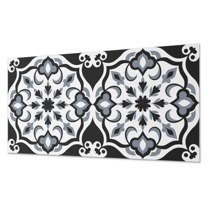 Winylowe Kafelki Samoprzylepne ArtPrintCave 60x30 cm Wzór kwiatowy z ornamentami 6 szt.