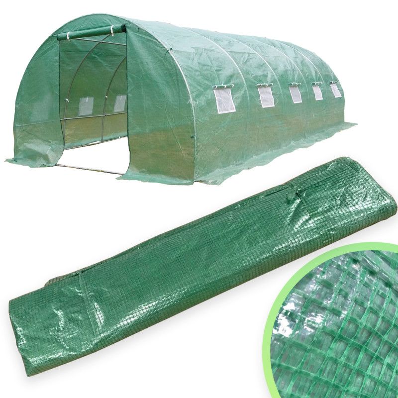 Pokrycie do Tunelu Ogrodowego 4iQ 3x8m Zielone UV 1szt.