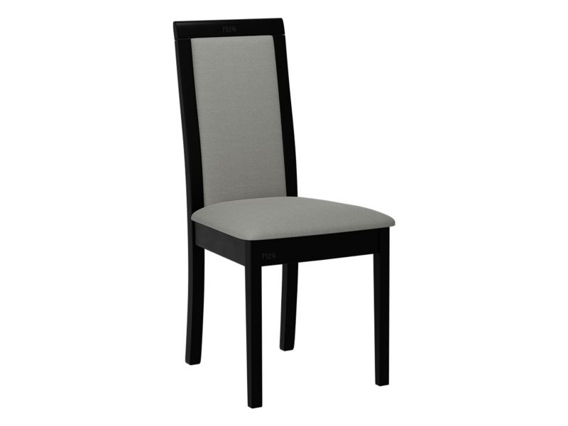 Krzesło MIRJAN 24 tapicerowane Roma IV czarny/szara plecionka 1 szt.