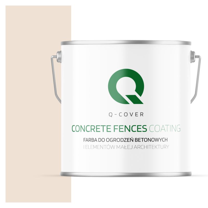 Farba do Ogrodzeń i Płotów Betonowych Q-Cover Beżowy Jasny F442 5L