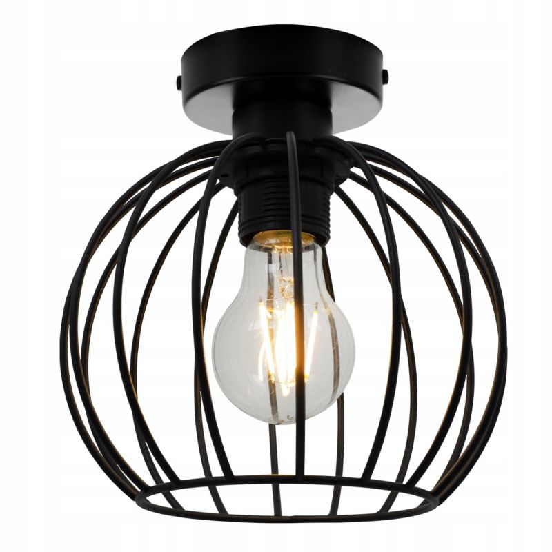 Lampa sufitowa kinkiet prosty Light Home LH Nuvola 1x E27 60W kula czarny 1szt.