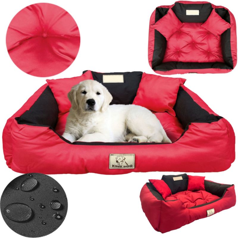 Legowisko dla psa personalizowane EDANTI 75x65 cm czerwone 1 szt.