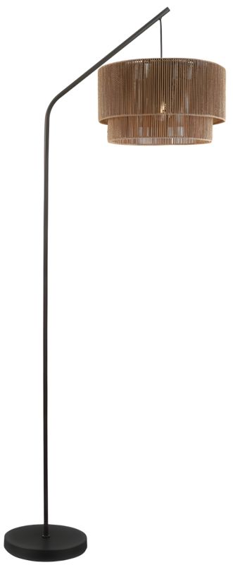 Lampa Podłogowa Toolight App1839-1F Czarny Brązowy