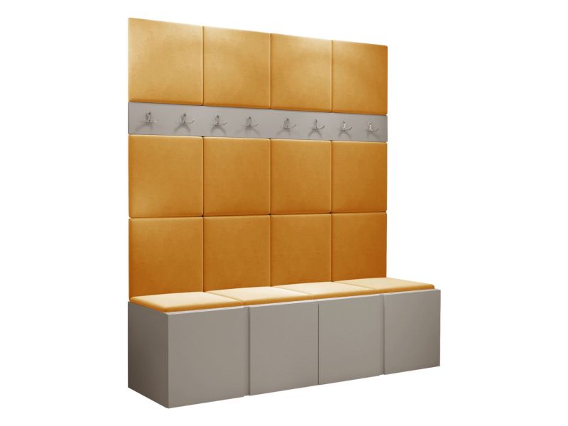 Garderoba MIRJAN 24 Orion V kaszmir + żółty 1 kpl.