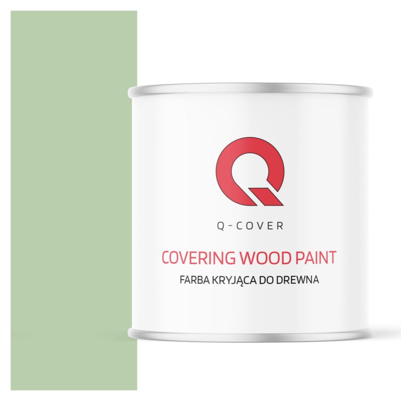 Farba Kryjąca do Drewna Q-Cover Zielony Pastelowy RAL6019 Półmat 2.5L
