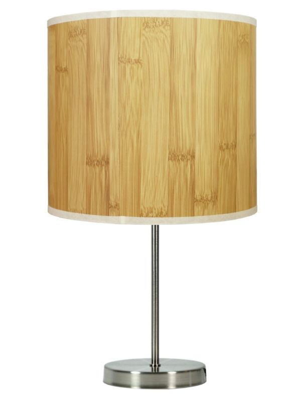 Lampka stołowa Candellux Timber srebrno-naturalne drewno 1 x E27 x 60W IP20 wym: 41 x 20 x 20 cm tworzywo sztuczne - 1 szt.