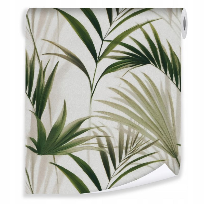 Tapeta WALLARENA Do Sypialni Salonu Na Flizelinie Liście Abstrakcja Tropikalne Zielony 50x1000 cm T15803VE 1 szt.