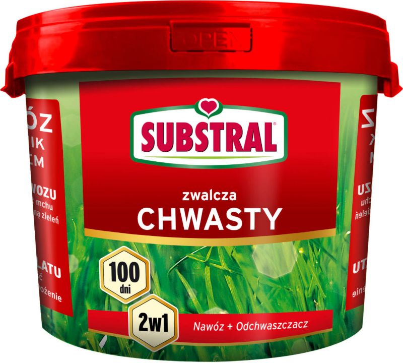 Środek ochrony roślin Substral do trawników z odchwaszczaczem 100 dni 5 kg