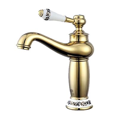 Bateria umywalkowa Lauferi IRENE mosiężna stojąca złota retro 1 szt.