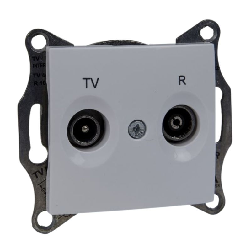 Gniazdo Antenowe RTV Końcowe 1 dB Schneider Sedna SDN3301621 Białe 1 Szt