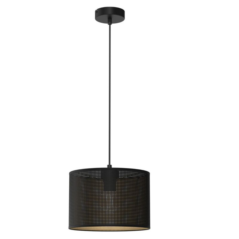 Lampa wisząca Luminex Loft Shade czarny matowa-złota wym: 110 x 25 x 25 cm 1xE27 x 15W 1 szt.
