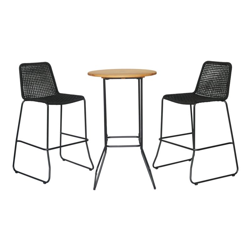 Stolik barowy z hockerami GoodHome Piperi