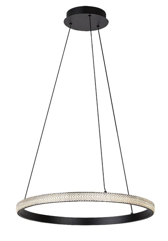 Lampa wisząca Rabalux Grete 2586 czarno-biała ring wbudowany LED 32W 1 szt.