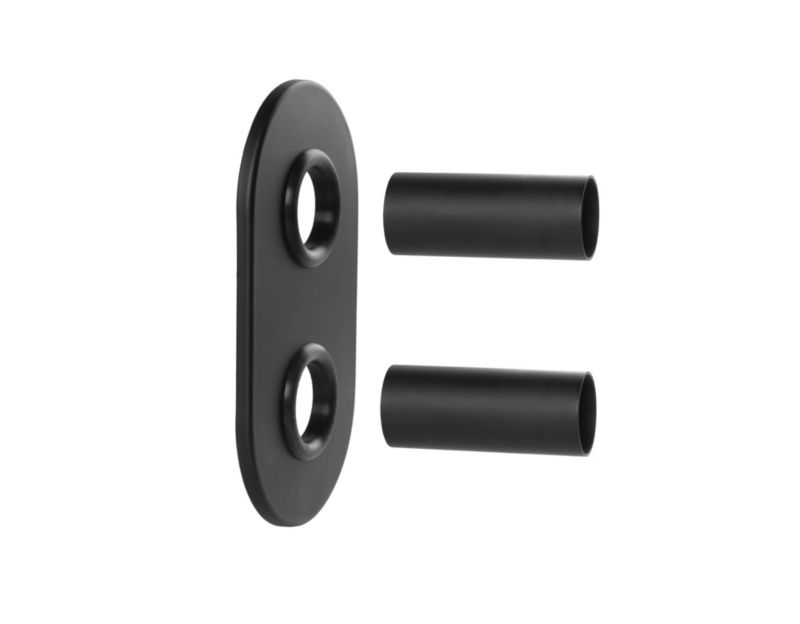 Zestaw maskujący do grzejnika Invena czarny, podwójny, stal nierdzewna, 1 szt.