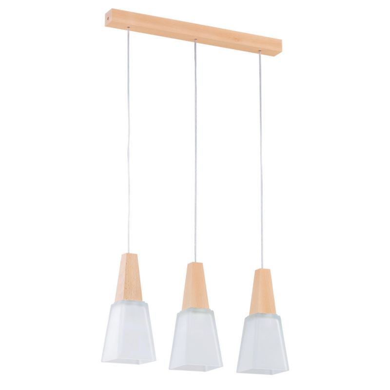 Lampa wisząca Alfa Morina 3163 jasne drewno-biała nad stół 3xE27 x 15W 1 szt.