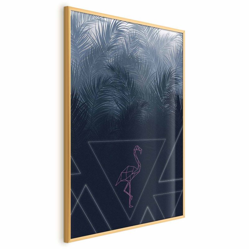 Plakat Artgeist Geometryczny ptak 29,7x42 cm z ramą złotą 1 szt