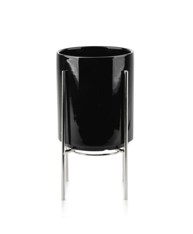 Doniczka ceramika MONDEX NEVA 13x13x15,5 cm czarny 1 szt.