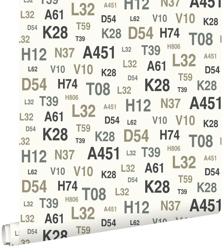 Tapeta ESTAhome piktogramy szarymIbrązowym 53 cm x 10.05 m - 1 rol.