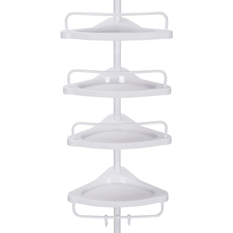 Półka prysznicowa Songmics teleskopowa 85-305cm bez wiercenia biała1 szt