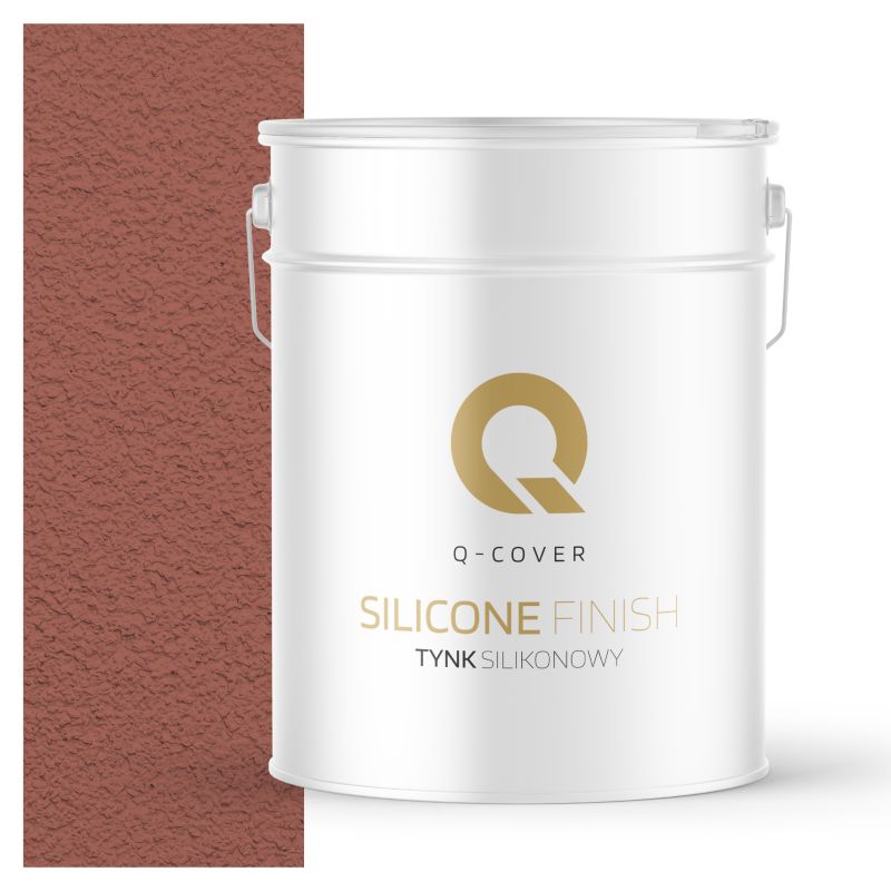 Tynk Silikonowy Elewacyjny Baranek 1.00mm Q-Cover Ceglasty F324 15KG