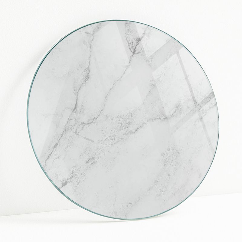 Blat Szklany z Nadrukiem Wallfluent FI 70 cm Marmurowy design na powierzchni 1 szt.