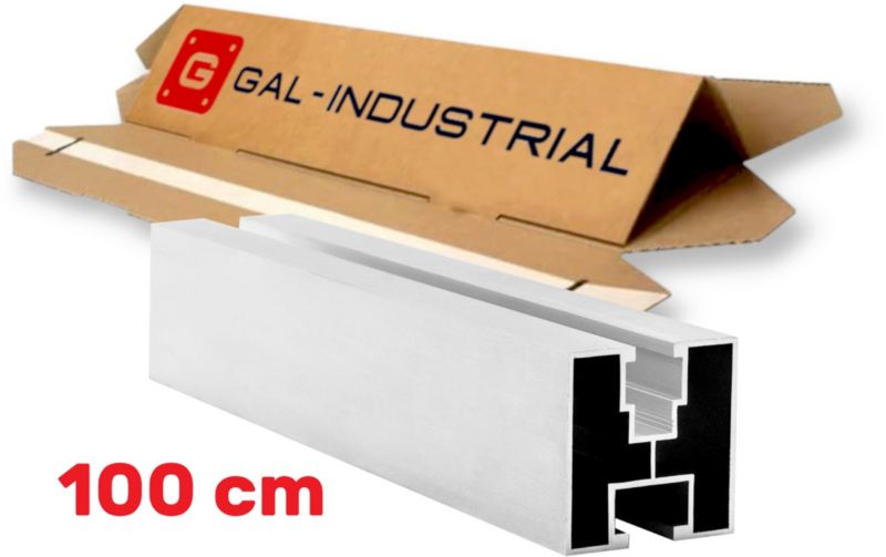 PROFIL MONTAŻOWY GAL-INDUSTRIAL PV DO PANELI SŁONECZNYCH SZYNA ALU SOLAR 100cm POD ŚRUBY S 1 szt.