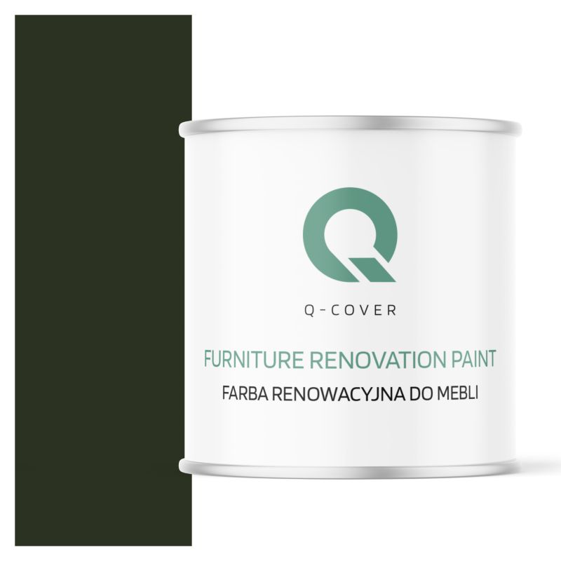 Farba Renowacyjna do Mebli Q-Cover Butelkowa zieleń RAL6007 Półmat 2.5L