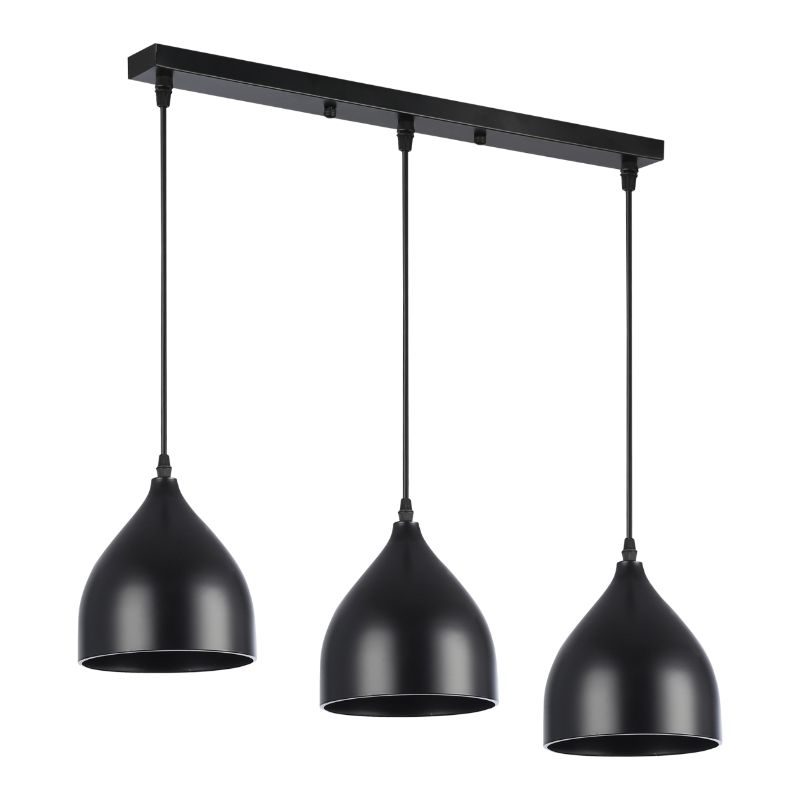 Lampa wisząca, DPM, 3 x E27, czarna, 1szt