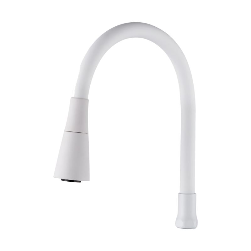 Dwufunkcyjna elastyczna wylewka Invena do baterii PLUS, biały 1 szt.