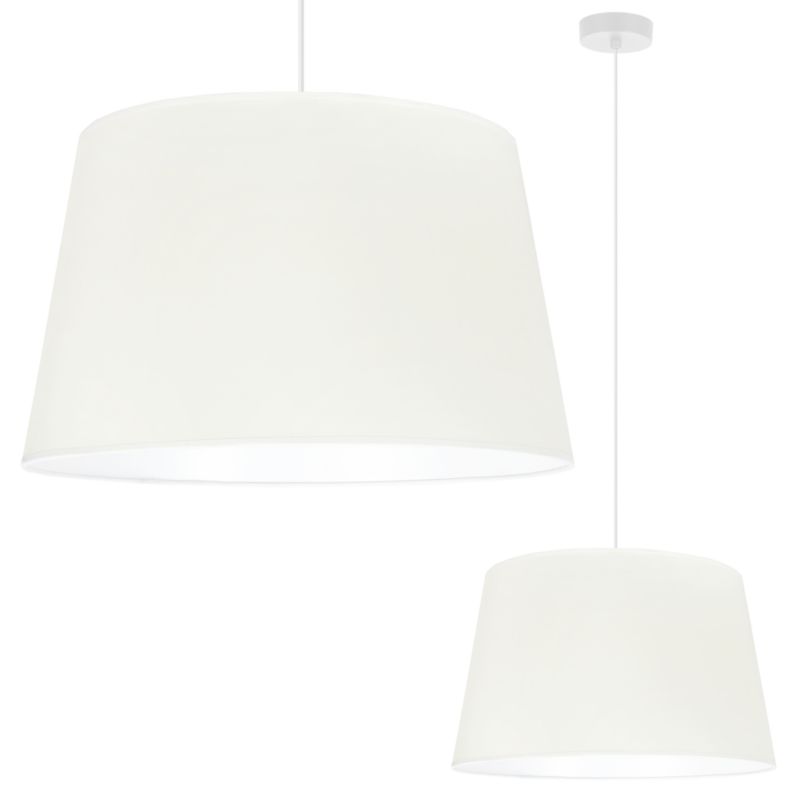 Lampa sufitowa wisząca Light Home LH Juta Stożek 1x E27 60W kremowy/biały 1szt.