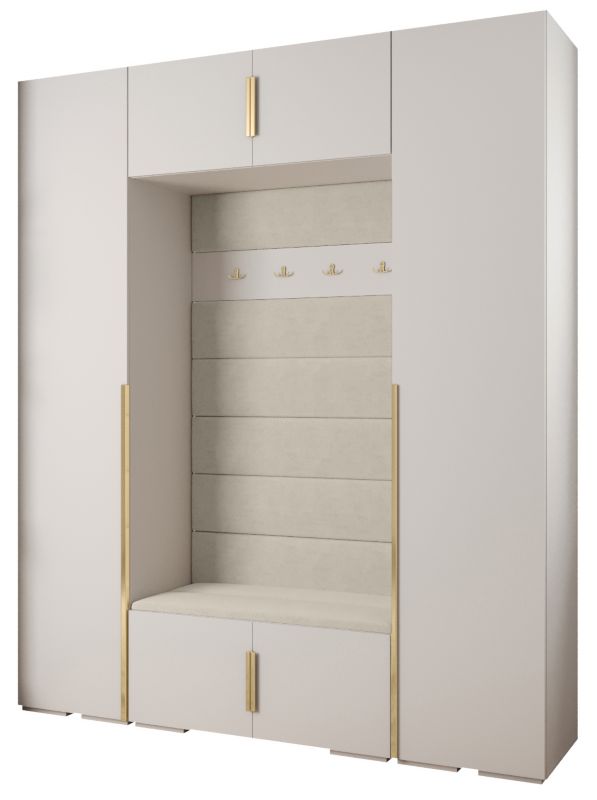 Garderoba do przedpokoju Abiks INOVA 1 Z13 biały+złoty+manila02 1szt.