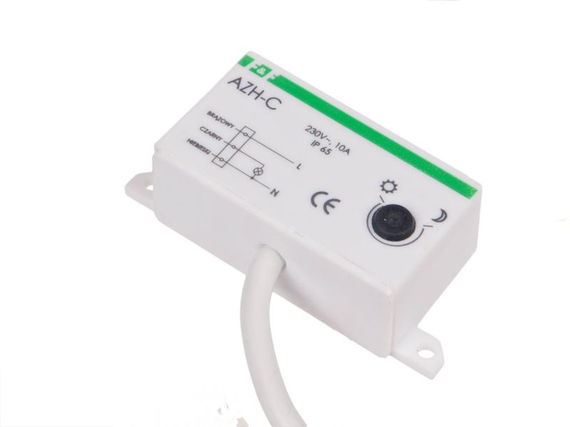 Automat zmierzchowy F&F 10A 230V 2-1000lx obudowa miniaturowa IP65 AZH-C 1szt.