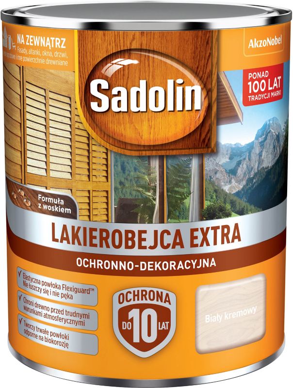 Lakierobejca Sadolin Extra biały kremowy 0,75 l