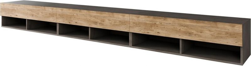 Szafka RTV MINIO go for it ANNE 300 cm matera/kasztan wrocławski z oświetleniem LED, 1 szt.