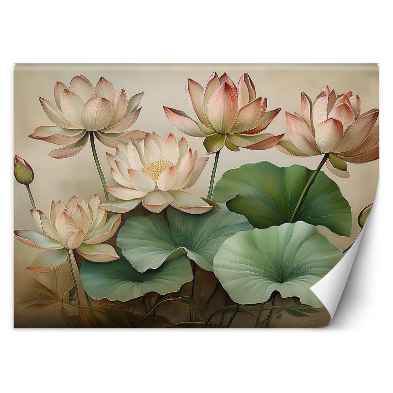 Fototapeta Feeby Liście Lilie Kwiaty 350x245 1 szt