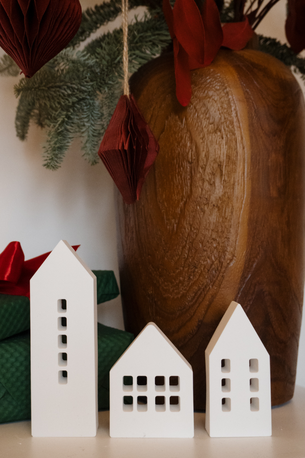 Lillow - Gipsowe domki dekoracyjne - zestaw 3 sztuk - Uszyto w Polsce