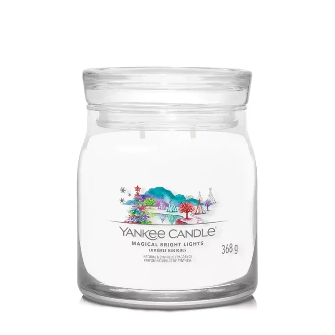 Yankee Candle Signature – Świeca średnia Magical Bright Lights, 368 g