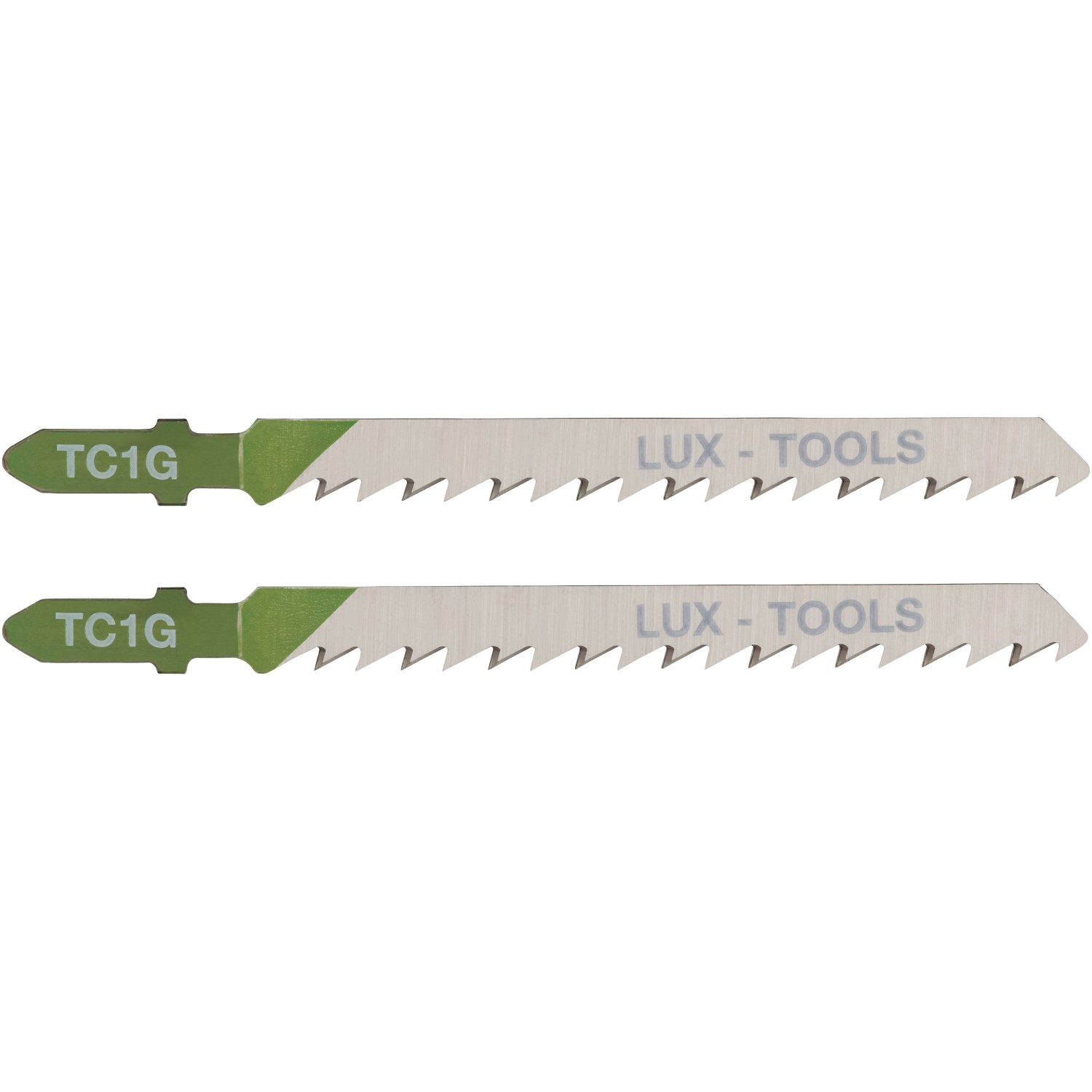 LUX-TOOLS Brzeszczoty do wyrzynarki 100 mm z uchwytem T, 2 sztuki.
