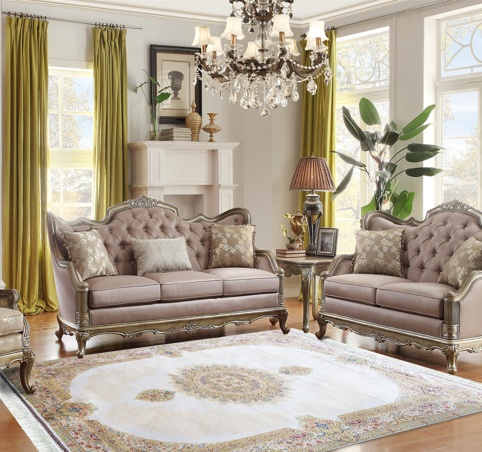 Wytworny dywan Qum Silk 03- kremowy