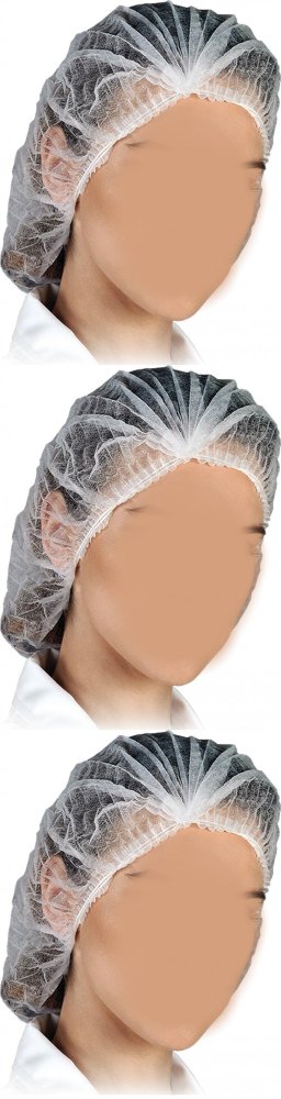 3x Czepek Reis CZE-CLIP W, rozmiar uniwersalny, 100 sztuk, biały