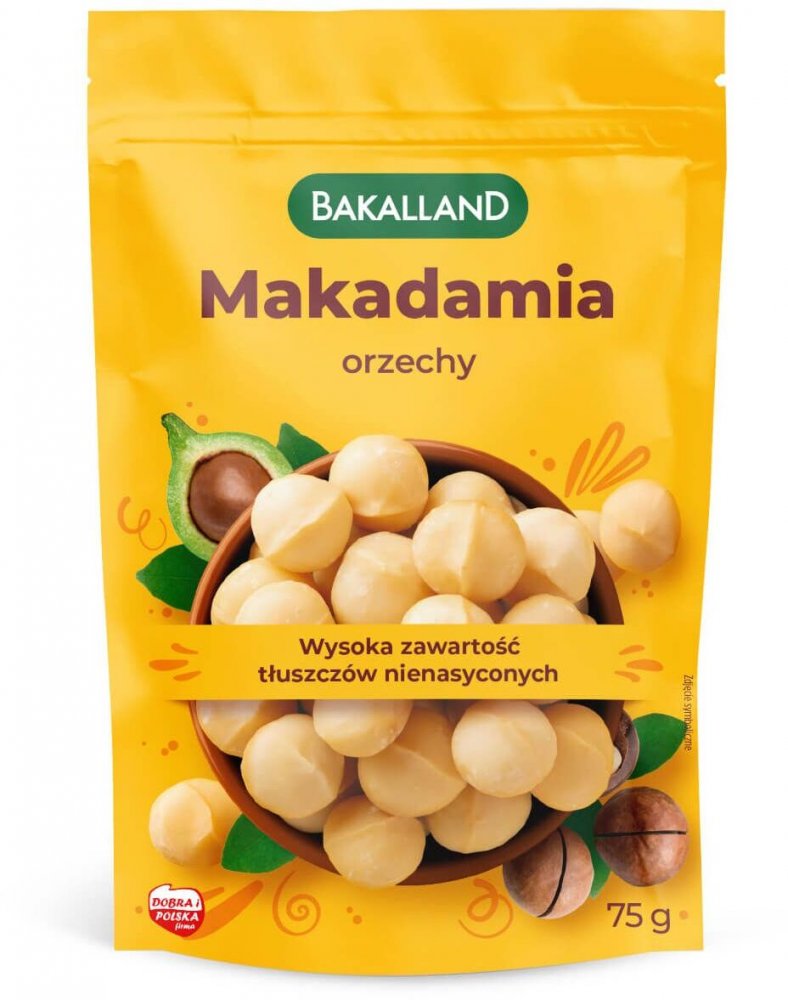 Orzechy makadamia Bakalland, 75g
