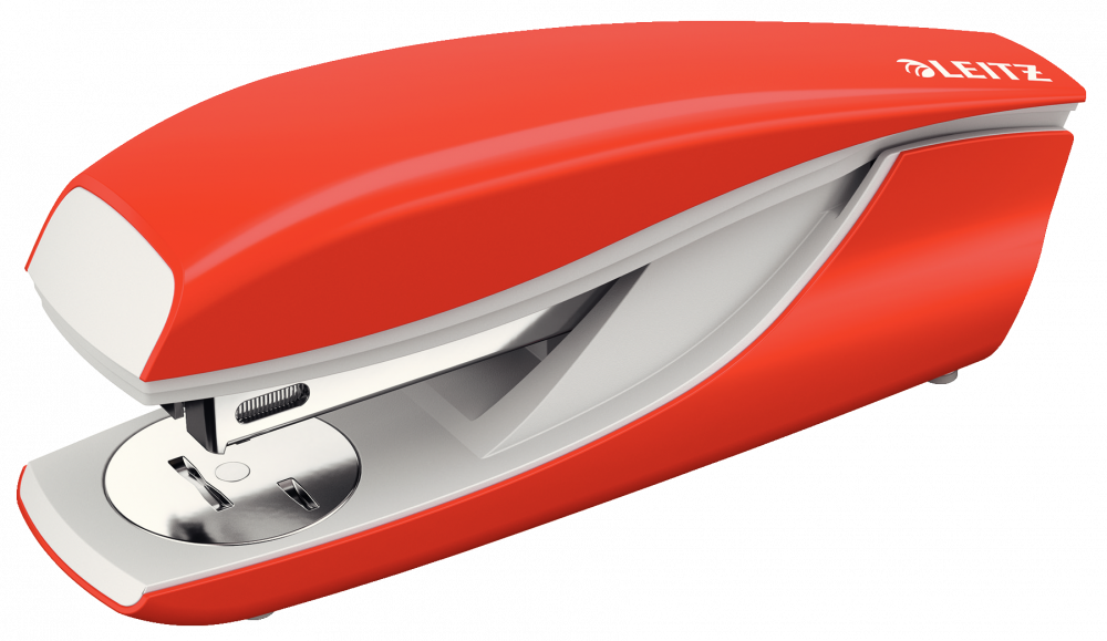 Zszywacz średni, metalowy Leitz, 30 kartek, jasnoczerwony