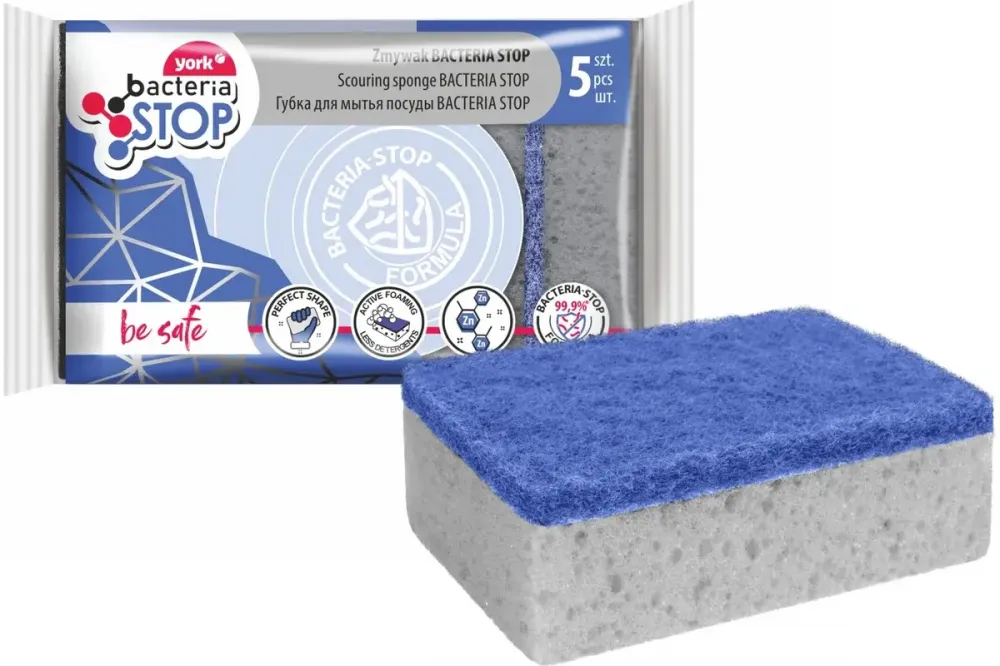 Zmywak kuchenny York Bacteria Stop, 5 sztuk